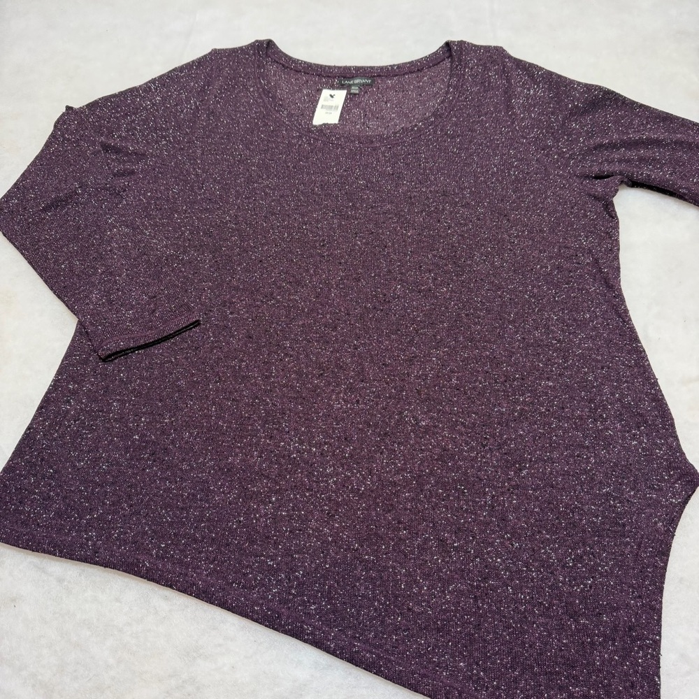 Lane Bryant Sparkling Purple Knit Top 22/24